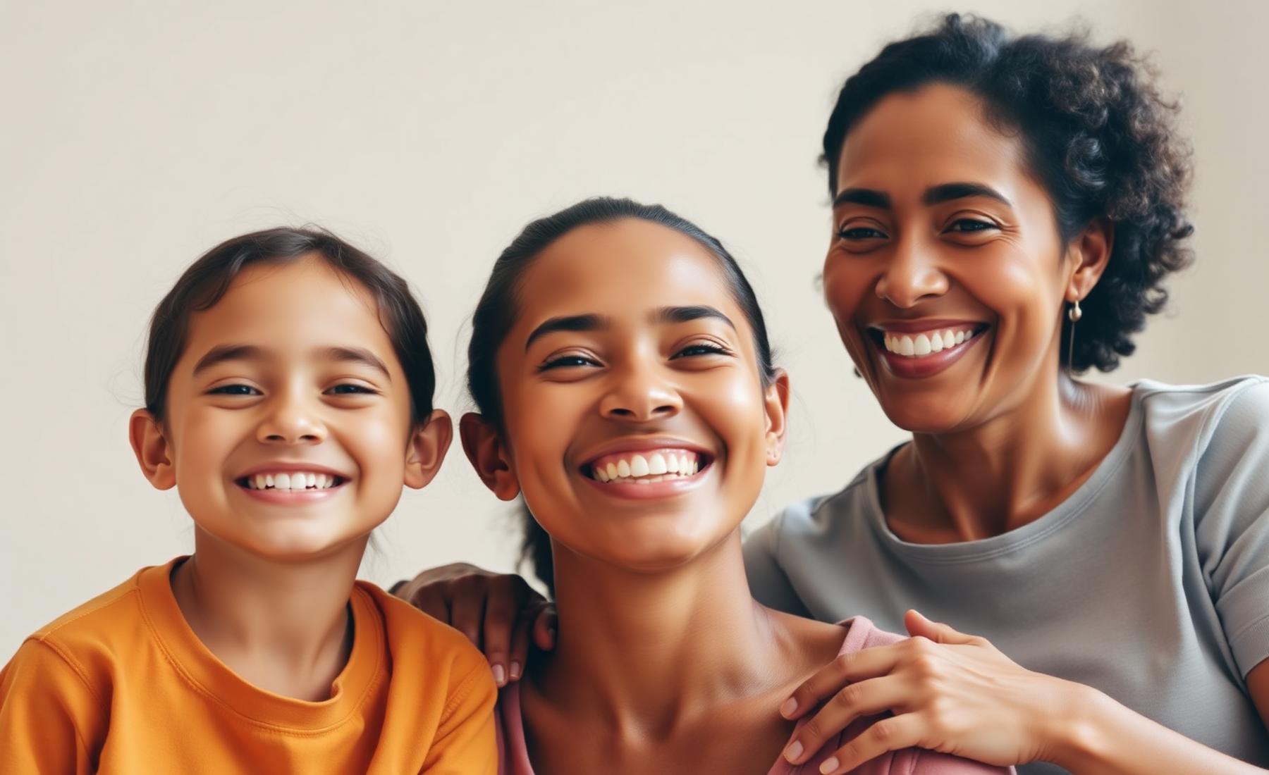 Pacientes de diferentes idades sorrindo no Instituto